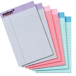 Tops™ Prism+™ Legal Pads, 5" x 8", Narrow Ruled, 100 Pages (50 Sheets) Per Pad, Pack Of 6 Pads, Assorted Colors
