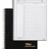 TOPS™ Professional Planner Notebook, 8 1/2" x 6 3/4", 1 Subject, Legal Ruled, 100 Sheets, Black/Metallic