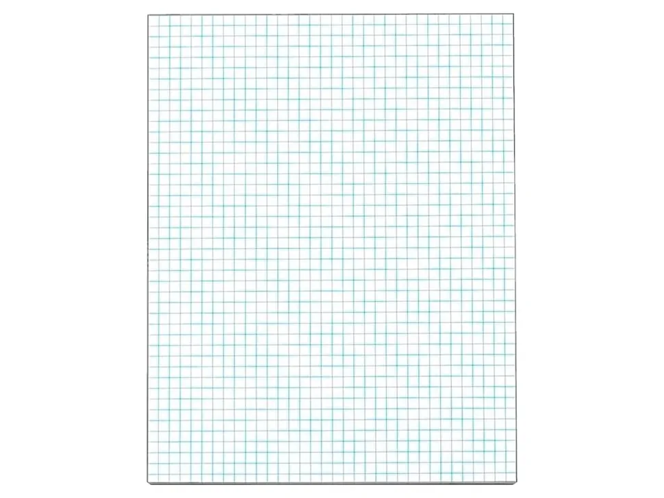 TOPS™ Quadrille Pad, 8 1/2" x 11", Quad Ruled, White, 50 Sheets Per Pad, Pack Of 12 Pads