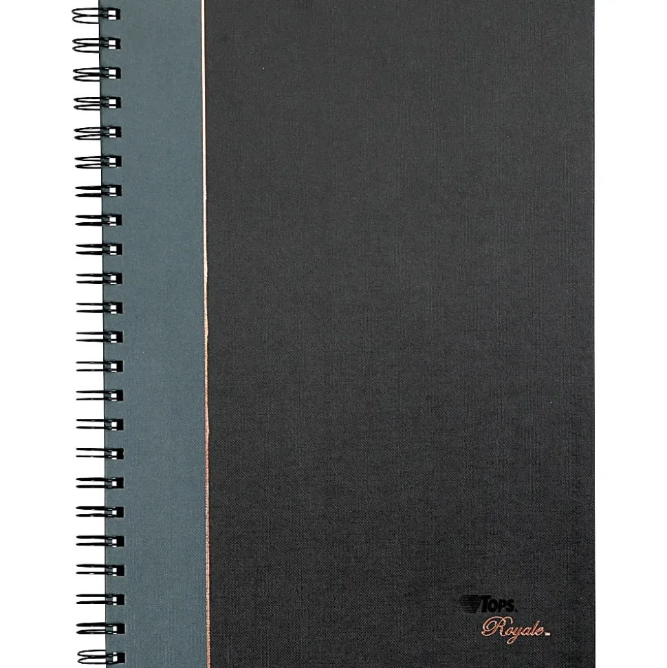 TOPS® Royale Wirebound Notebook, 8 1/4" x 11 3/4", Legal Ruled, 96 Sheets, Gray/Black