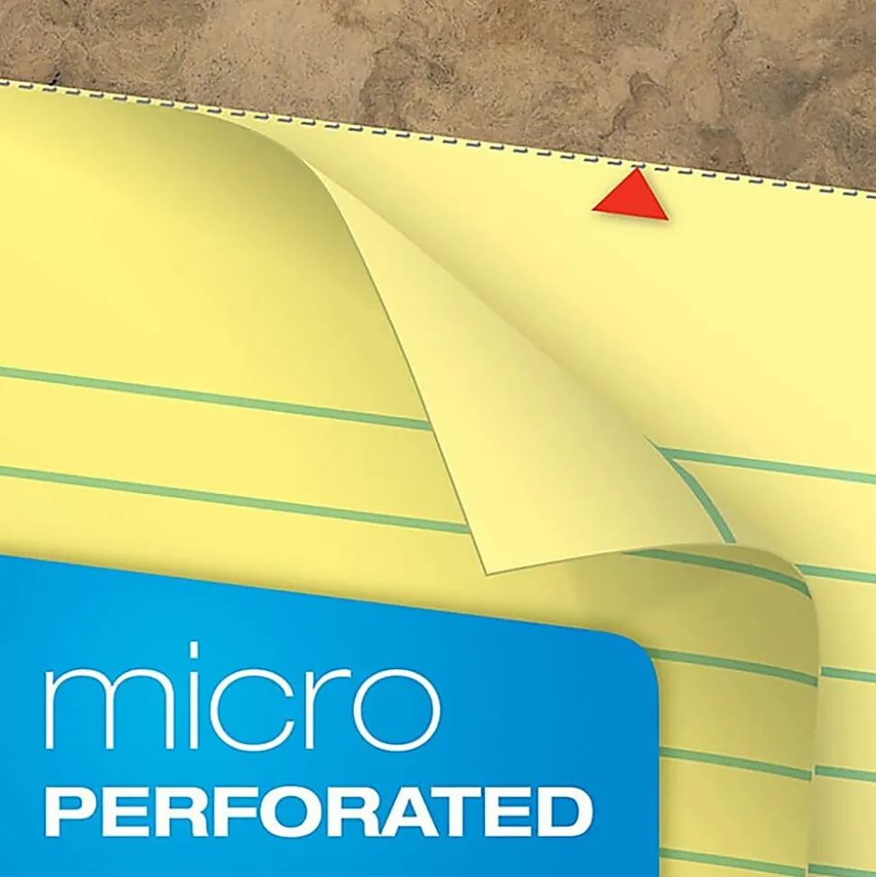 TOPS™ Second Nature® 30% Recycled Writing Pads, 5" x 8", Legal Ruled, 50 Sheets, Canary, Pack Of 12 Pads
