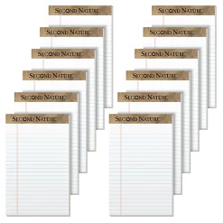 TOPS™ Second Nature® 100% Recycled Writing Pads, 5" x 8", Legal Ruled, 50 Sheets, White, Pack Of 12 Pads