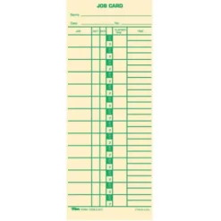 TOPSĀ® Time Cards (Replaces Original Card L61), Job Card Form, 1-Sided, 9" x 3 1/2", Box Of 500