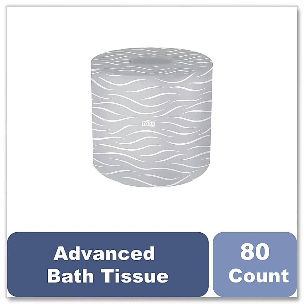 Tork® Advanced Bath Tissue, Septic Safe, 2-Ply, White, 400 Sheets/Roll, 80 Rolls/Carton