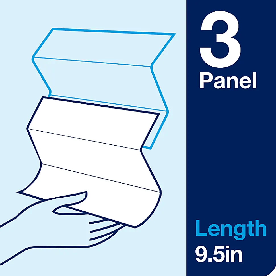 Tork Multifold H2 1-Ply Hand Towels, 9-1/2" x 9", White, 250 Sheets Per Pack, Case Of 16 Packs