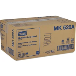 Tork® 1-Ply Multi-Fold Paper Towels, Natural, 250 Sheets Per Pack, Case Of 16 Packs