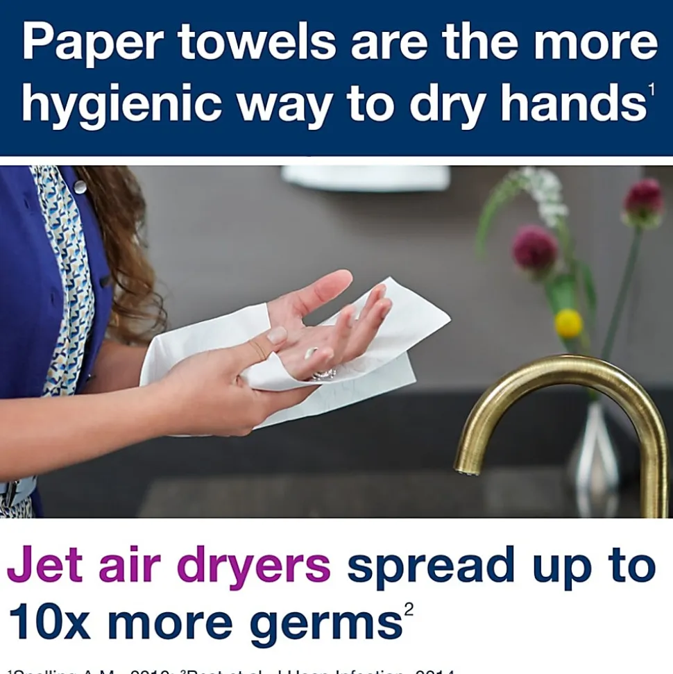 TORK Premium Multifold Hand Towel - 1 Ply - Multifold - 9" x 9.50" - White - Paper - Absorbent, Quick Drying - For Hand, Washroom - 250 / Sleeve
