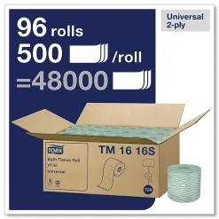 Tork® Universal Bath Tissue Universal Bath Tissue, Septic Safe, 2-Ply, White, 500 Sheets/RL, 96 RL/CT