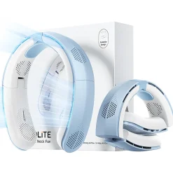 TORRAS® COOLiTE™ Foldable 4-Speed Portable Neck Fan with 4,000 mAh Battery, Light Blue