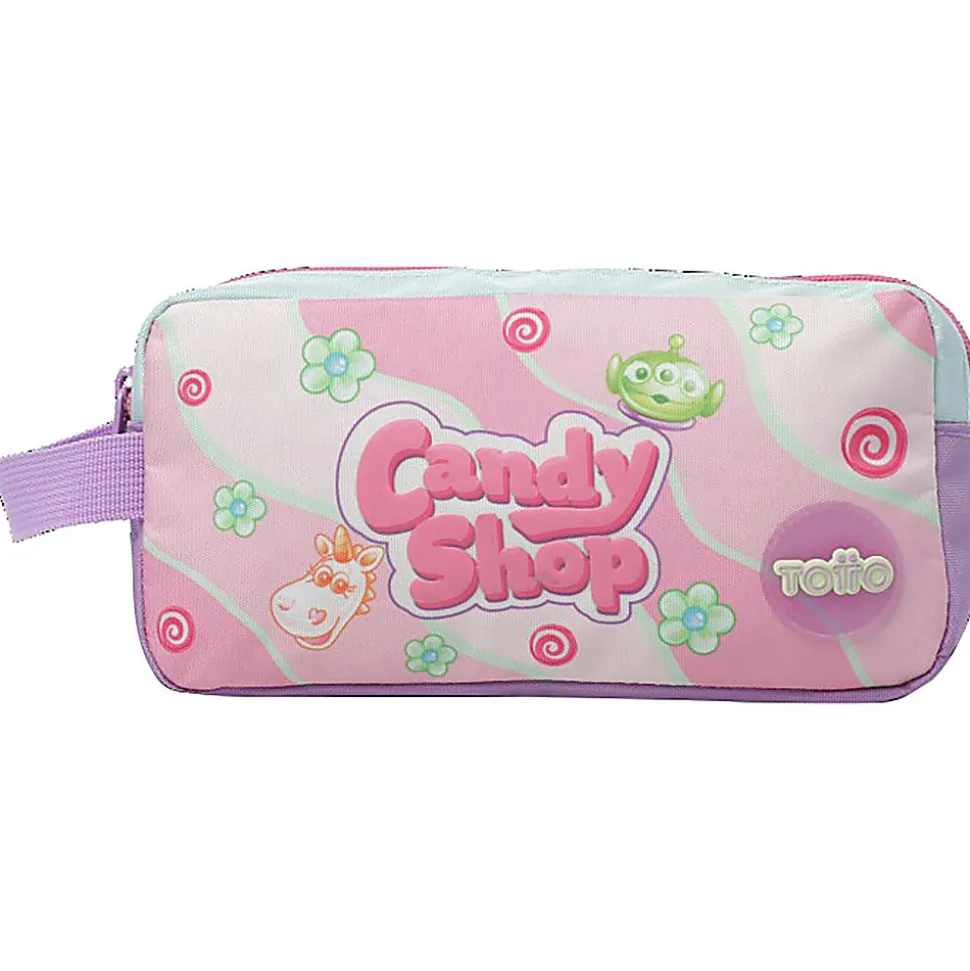 Totto Pencil Case, 9-1/2"H x 3-3/8"W x 4-3/4"D, Pink Toy Story, Total Qty 1