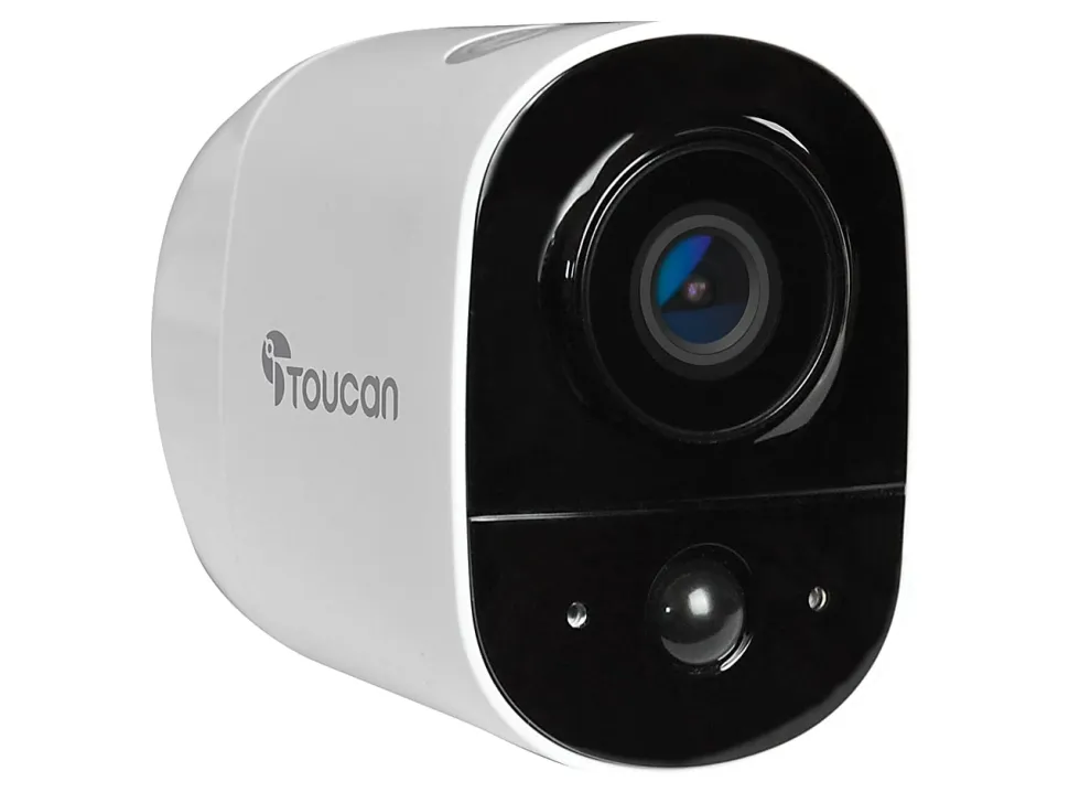 Toucan Wireless Indoor/Outdoor Weatherproof Camera With 1080p Resolution, White