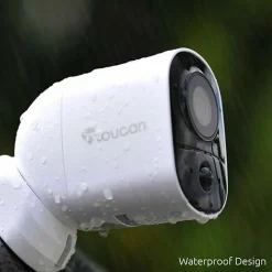 Toucan Wireless Indoor/Outdoor Weatherproof Camera With 1080p Resolution, White