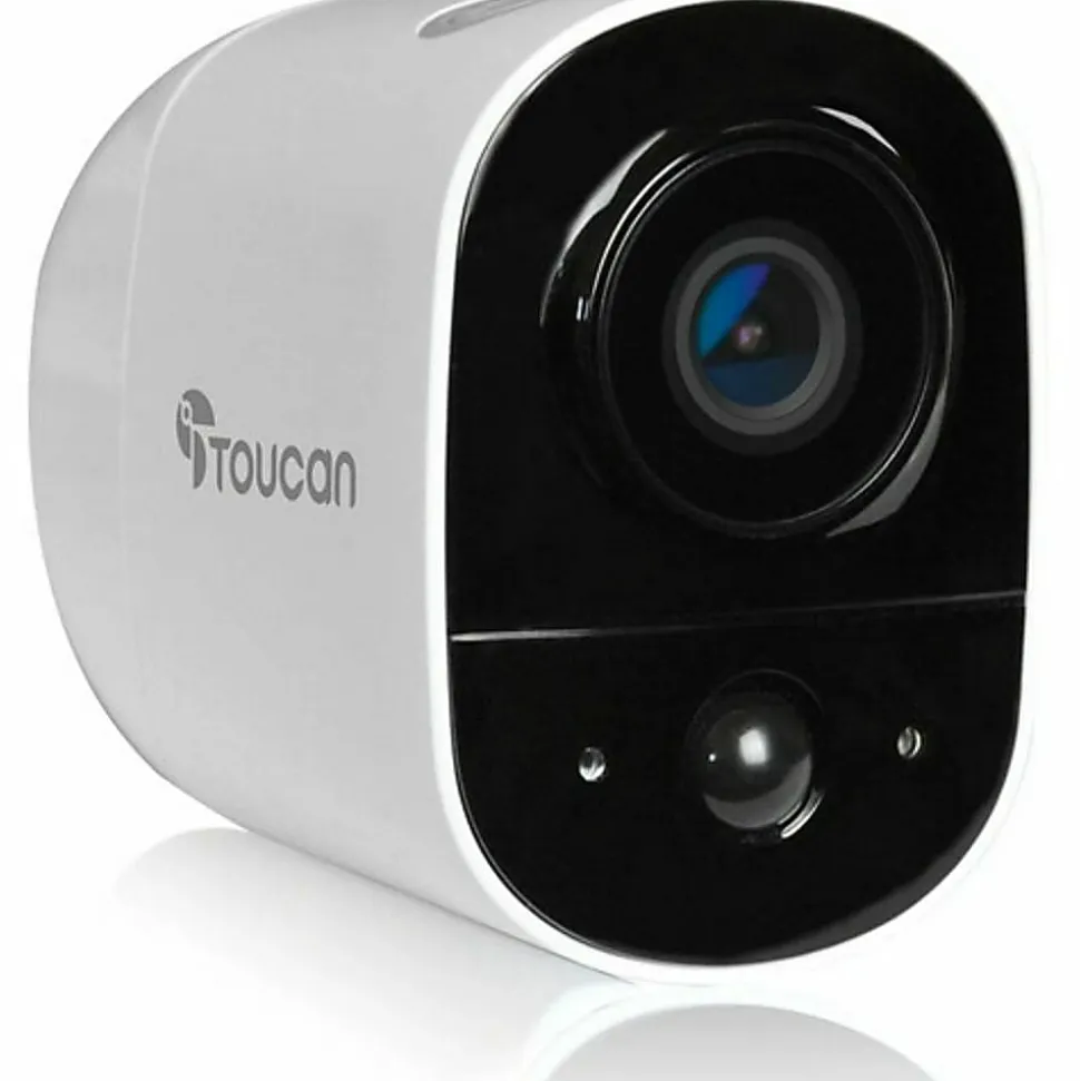 Toucan Wireless Indoor/Outdoor Weatherproof Camera With 1080p Resolution, White