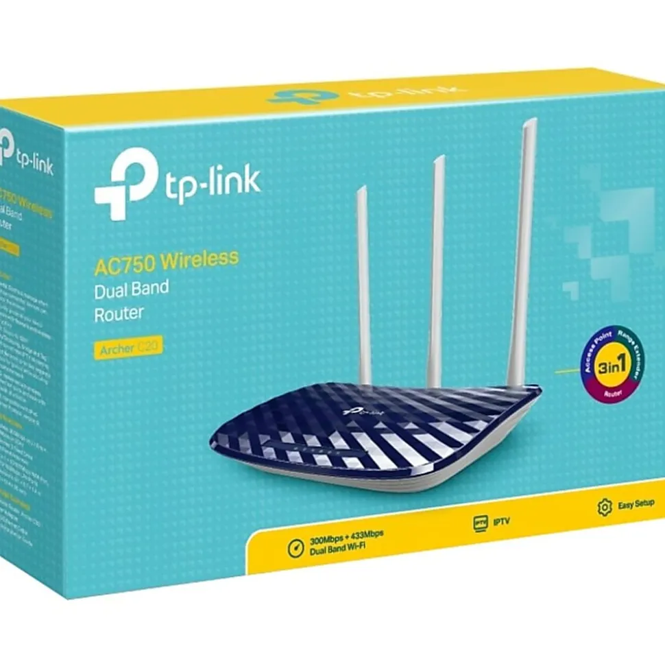 TP-Link® Archer C20 Dual Band 802.11ac, Wireless Gateway Router