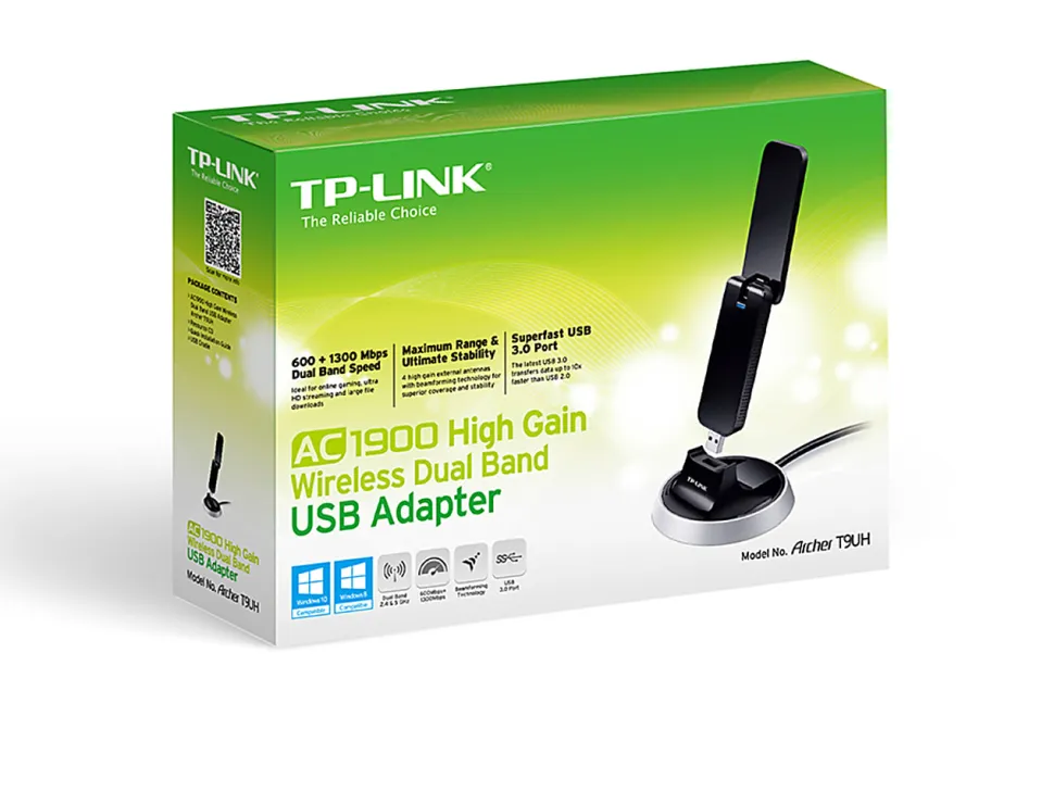 TP-LINK® Archer T9UH AC1900 High Gain Dual Band Wireless USB Adapter