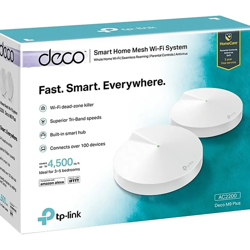 TP-Link Deco M9 Plus 5503528 IEEE 2.15 Gbps Smart Home Mesh Wi-Fi System