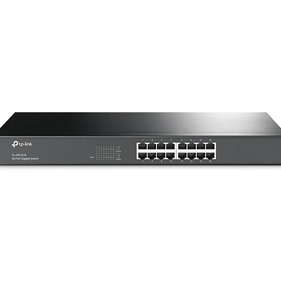 TP-Link® 16-Port Gigabit Ethernet Rackmount Switch, TL-SG1016