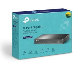 TP-LINK TL-SG1008P - 8 Port Gigabit PoE Switch - 4 PoE+ Ports @64W - Desktop - Plug & Play - Sturdy Metal w/ Shielded Ports - TLSG1008P