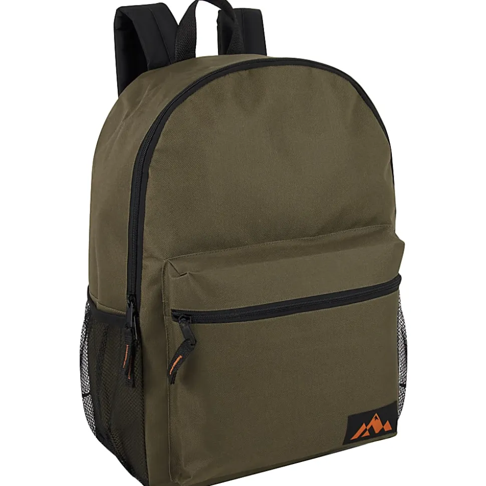 Trailmaker Backpacks With Side Mesh Pockets, Assorted Colors, Set Of 24 Backpacks