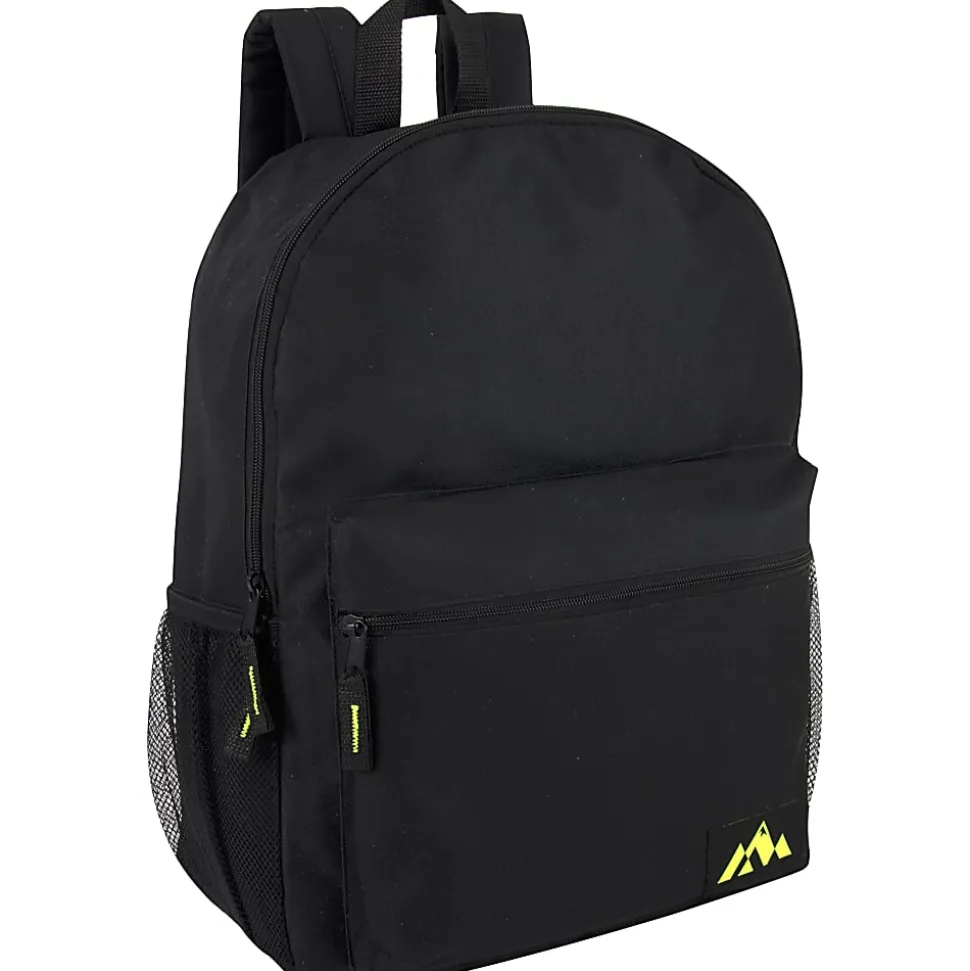 Trailmaker Backpacks With Side Mesh Pockets, Assorted Colors, Set Of 24 Backpacks