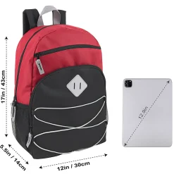Trailmaker Bungee Backpacks, Assorted Colors, Boy, Case Of 24 Backpacks