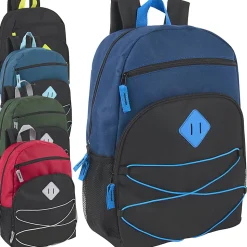 Trailmaker Bungee Backpacks, Assorted Colors, Boy, Case Of 24 Backpacks