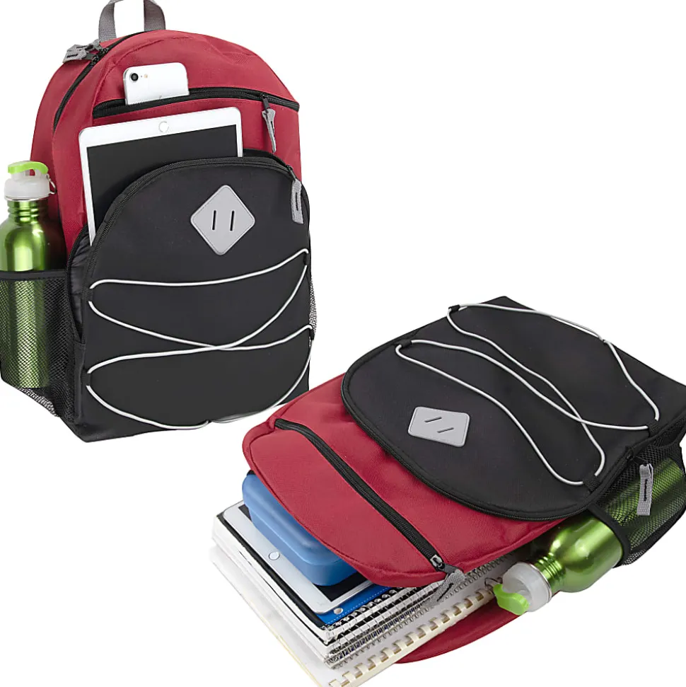 Trailmaker Bungee Backpacks, Assorted Colors, Boy, Case Of 24 Backpacks