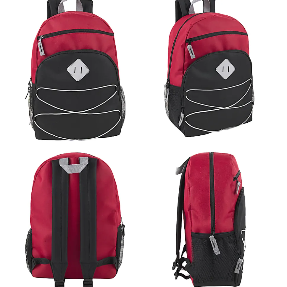 Trailmaker Bungee Backpacks, Assorted Colors, Boy, Case Of 24 Backpacks