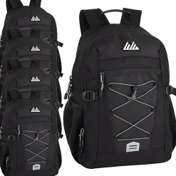 Trailmaker Casepack Bungee Backpacks, Black, Pack Of 24 Backpacks