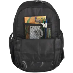 Trailmaker Casepack Bungee Backpacks, Black, Pack Of 24 Backpacks