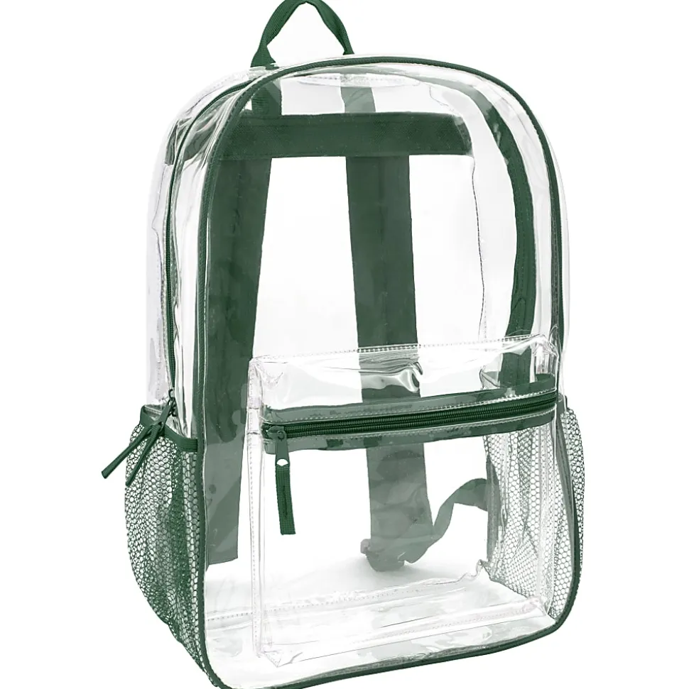 Trailmaker Classic Clear Backpacks, Assorted Trim, Case Of 24 Backpacks