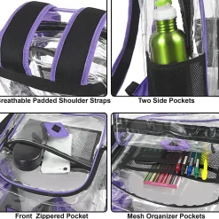 Trailmaker Clear Backpack, Purple