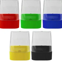 Trailmaker Dome Single Hole Handheld Pencil Sharpeners, 2-1/4”H x 5/16"W x 1-1/2”D, Assorted Colors, Pack Of 100 Sharpeners