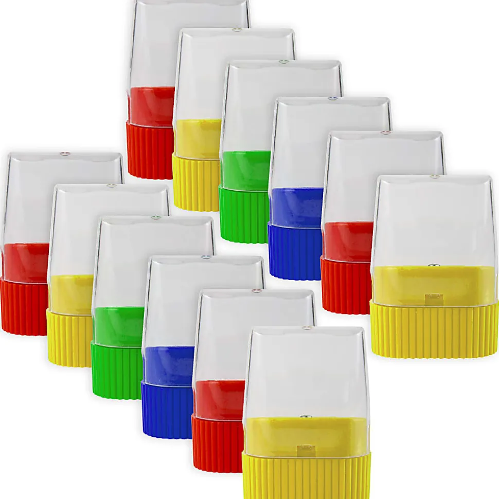 Trailmaker Dome Single Hole Handheld Pencil Sharpeners, 2-1/4”H x 5/16"W x 1-1/2”D, Assorted Colors, Pack Of 100 Sharpeners