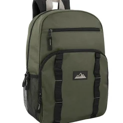 Trailmaker Mesh Side Pocket Backpacks, Black/Blue/Gray/Green, Total Qty 24