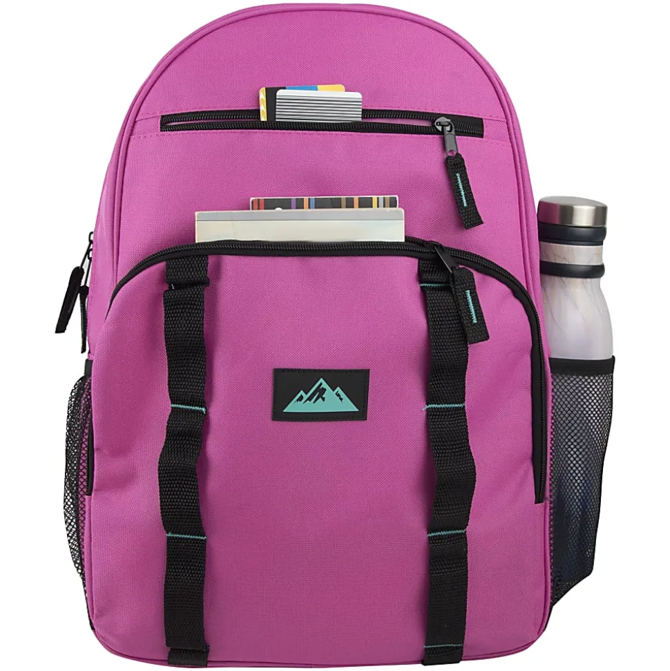 Trailmaker Mesh Side Pocket Backpacks, Pink/Purple/Blue, Total Qty 24