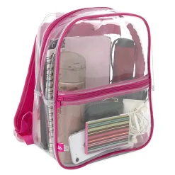 Trailmaker Mini Stadium Approved Backpack, 12”H x 10”W x 4”D, Clear/Pink