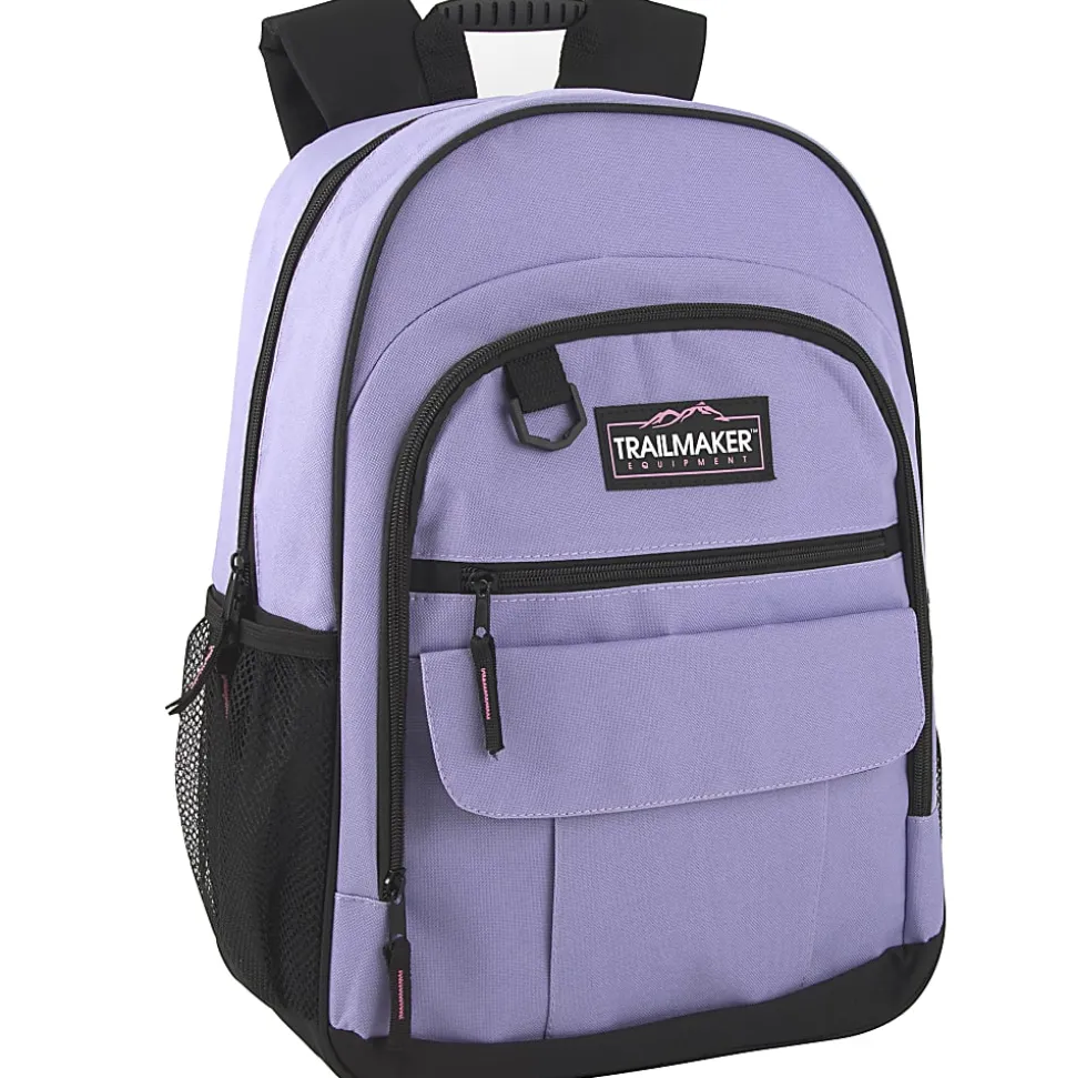 Trailmaker Multi-Pocket Backpacks, Pink/Purple/Green, Total Qty 24