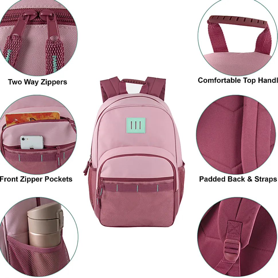Trailmaker Multi-Pocket Backpacks, Assorted Colors, Case Of 24 Backpacks, 4017Q24