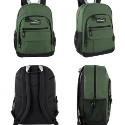 Trailmaker Multi-Pocket Backpacks, Black/Blue/Green, Total Qty 24
