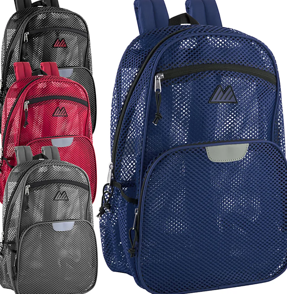Trailmaker 8699 Pro Jersey Reflective Mesh Backpacks, Assorted Colors, Pack Of 24 Backpacks