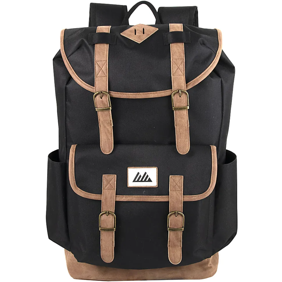 Trailmaker Scout Deluxe Drawstring Backpack, Black