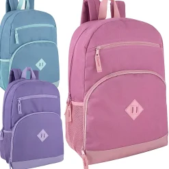 Trailmaker 2-Tone Backpacks, Assorted Colors, Girl, Case Of 24 Backpacks
