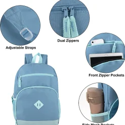 Trailmaker 2-Tone Backpacks, Assorted Colors, Girl, Case Of 24 Backpacks