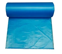 Trash Liners, 0.55 Mils, 33 Gallon, Blue, Carton Of 250
