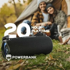 Treblab HD-Max Portable Bluetooth Speaker System - 50 W RMS - Black - 30 Hz to 16 kHz - TrueWireless Stereo - Battery Rechargeable