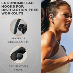 TREBLAB X3 Pro - True Wireless Earbuds with Earhooks - 145H Battery Life, Bluetooth 5.0, IPX5 Waterproof Earbuds - X3PROB