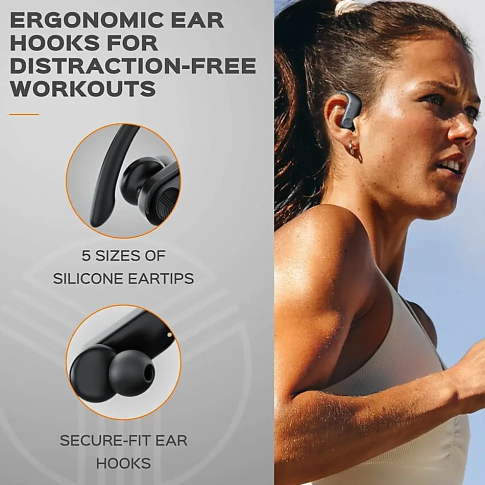TREBLAB X3 Pro - True Wireless Earbuds with Earhooks - 145H Battery Life, Bluetooth 5.0, IPX5 Waterproof Earbuds - X3PROB