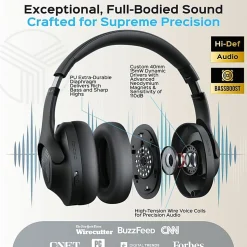 TREBLAB Z2|Over Ear Workout Headphones with Microphone|Bluetooth 5.0, ANC|Wireless Headphones  - Z2