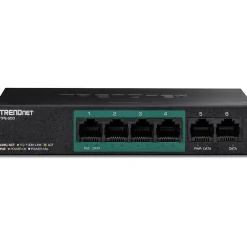 TRENDnet 6-Port Fast Ethernet PoE+ Switch, 4x Fast Ethernet PoE Ports, 2x Fast Ethernet Ports, 60W PoE Budget, 1.2 Gbps Switch Capacity